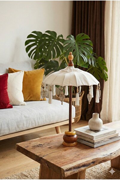 VERSA Bali Şemsiye 60 Cm,beyaz Bali Şemsiye 60 Cm,deloratif Şemsiye Beyaz