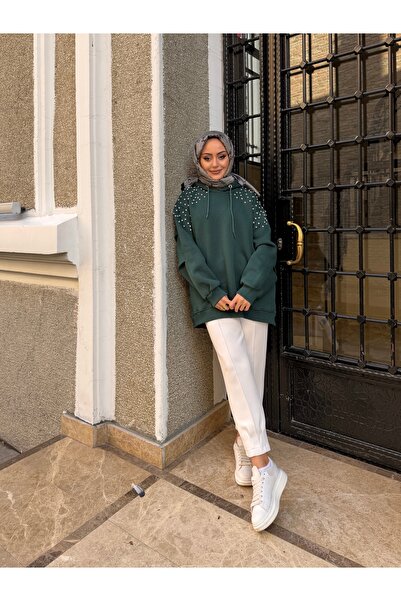 W WARGA Stone Detail Hooded Sweatshirt