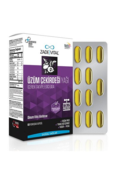 Zade Vital Üzüm Çekirdeği Yağı (1 Kutu 60 Kapsül)