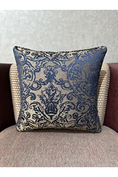 Fabricland Premium Marvel Series Navy Blue Embroidered Cushion Cover 43X43Cm
