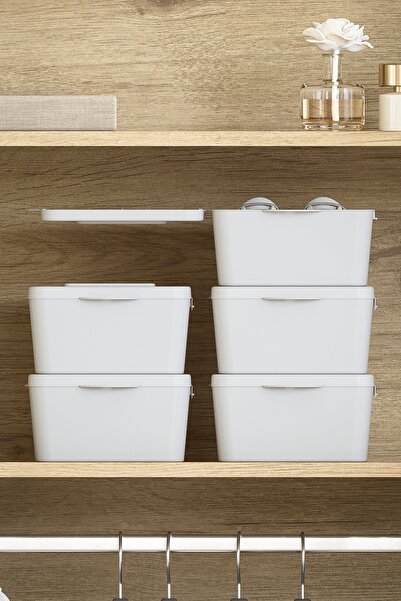 Pufwin Home 5 Adet Kadın Ayakkabı Saklama Depolama Düzenleme Kutusu beyaz