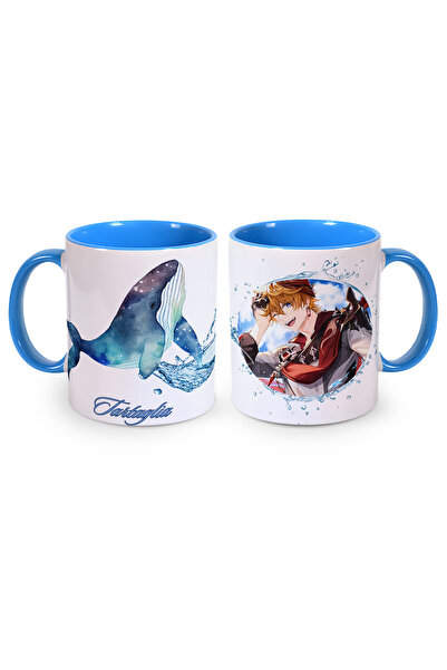 Kupabaskıcısı Genshin Impact Tartaglia Asilzade Porselen Kupa Bardak – Anime Tasarım – Çift Taraflı Baskı