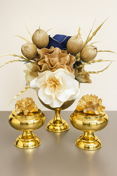 essacraft LÜKS GOLD 3 PARÇA EVA ARANJMAN SETİ