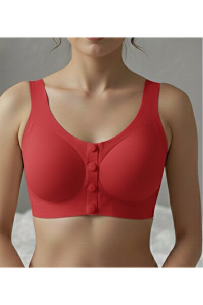 R.Y LINGERI Dikişsiz Balensiz önden açılabilir düğmeli hayalet sütyen (emzirm...