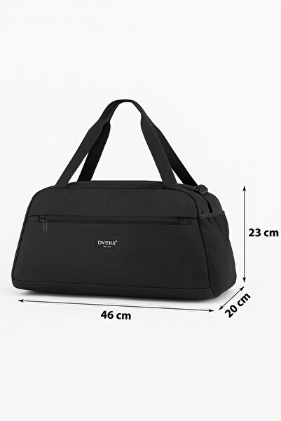 D'VERS Unisex Black 2 Compartment Daily Fitness and Sports Bag - Portable Hand and Shoulder Bag