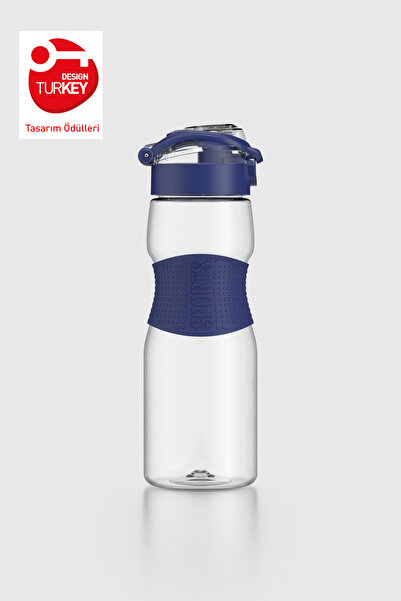 Renga زجاجة مياه تريتان سعة 730 مل من ساجا بتفاصيل سيليكون 911033 أزرق