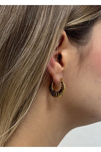 KİLİGİSTANBUL VİNTAGE ÇELİK HALKA KÜPE