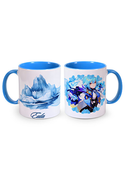 Define Moyas كوب بورسلين Genshin Impact Eula – تصميم أنيمي – طباعة على الوجهين
