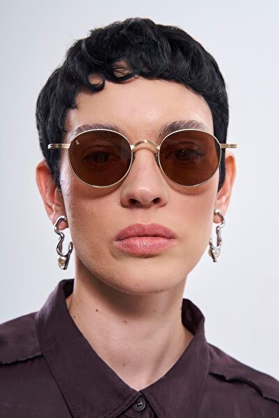 Bilge Karga Wesley Gold Brown Sunglasses