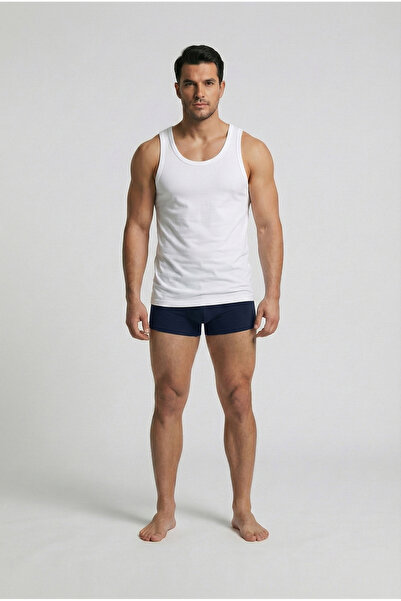 BRROS مجموعة من 6 قطع من القطن 100% للرجال باللون الأبيض بسعر خاص