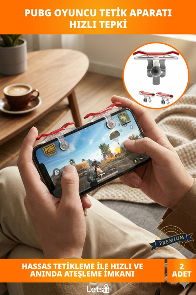 Letsii PUBG Oyun Tetik Telefon Aparatı Hızlı Tepkili Oyun Aksesuarı