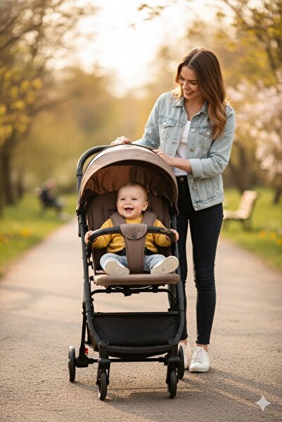 Mamma Baggage Care Tek Elle Kolay Katlanabilen Kabin Boy Bebek Arabası