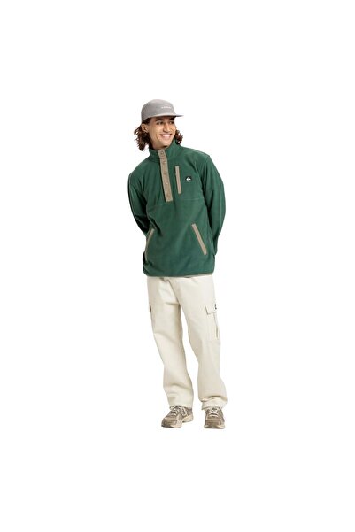 Quiksilver No Destination Hs Men's Green Fleece Jacket Men's Fleece Jacket Eqypf03072