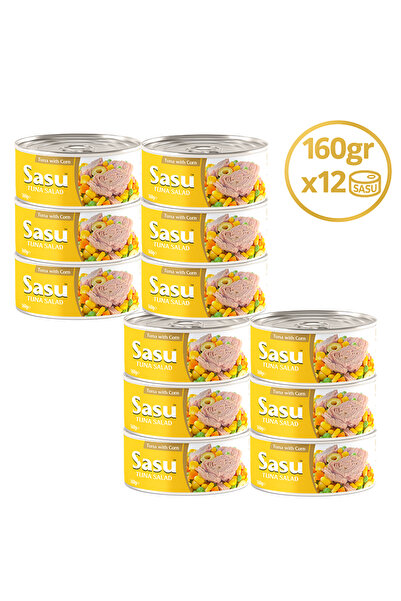 SASU SOSLUTON Sasu Mısırlı Ton Salata 12x160g Iri Parça