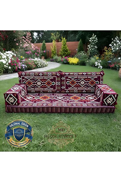 mdhomecarpet Anadolu Desenli Şark Köşesi Yer Minderi Takımı – Otantik ve Konf...
