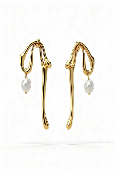 DEMOKAN Kadın Küpe Uzun Sarkıt İnci Küpe