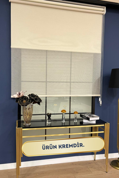 VOLPER MEKANİK VP1090 Çift Mekanizmalı Çizgili Modern Tül Ve Stor Perde Eteks...