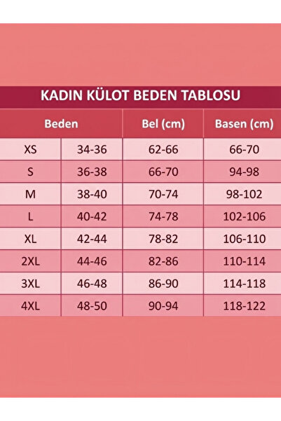 Ervanur 6 Pack Bamboo Plain Bikini - Özten201-6Li-Pk-Ten-L