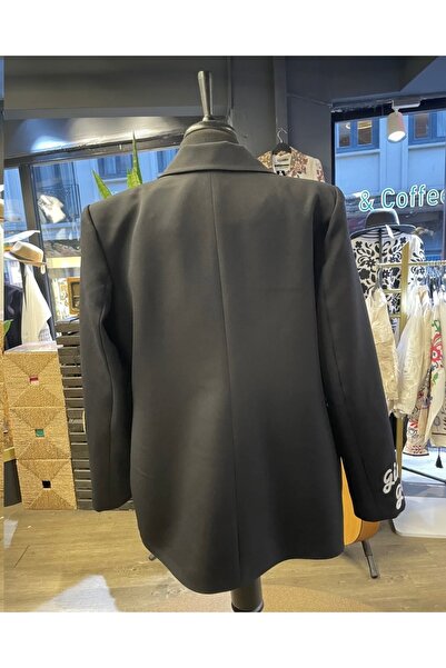 Forever Women's Embroidered Long Sleeve Cotton Blazer Jacket