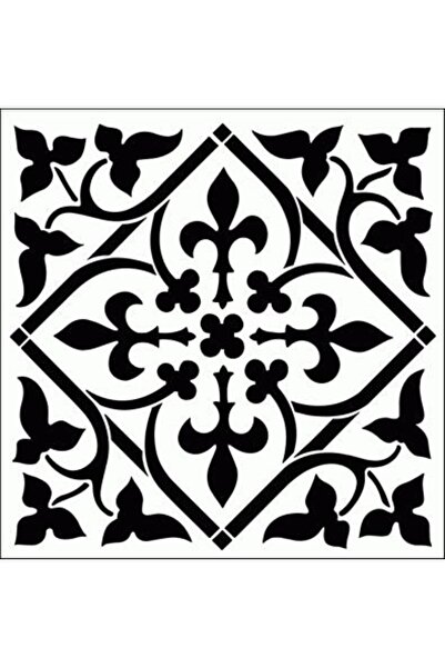 Artikel Fleur Karo 2 Stencil Boyama şablonu 30x30 cm, Duvar Stencil, Fayans S...