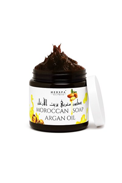 MEDSPACLINIC Moroccan Soap Argan Oil Purifying, Cleansing, Exfoliating for Hammam Ritual 500g