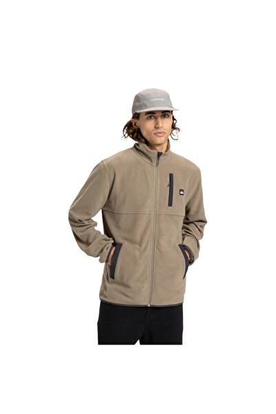 Quiksilver No Destination Fz Men's Beige Fleece Jacket Men's Fleece Jacket Eqypf03071