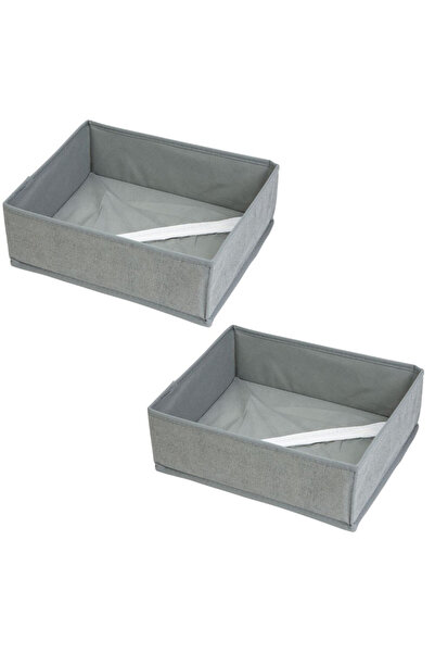 Mercaton Set 2 Foldable Storage Boxes with Rigid Sidewalls, Max. 4 kg, 30 x 2...