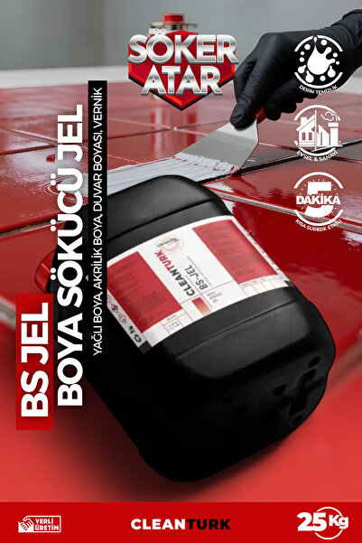 BSJELL BSJEL Boya Sökücü Jel 25 KG | Metal, Ahşap, Oto Parça İçin Endüstriyel...