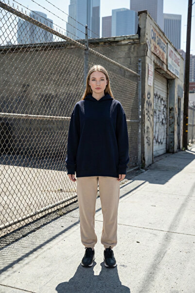 PASTELASTORE Bumbac cu glugă 3 fire Ş cu căptușeală din fleece Gros O supradi...