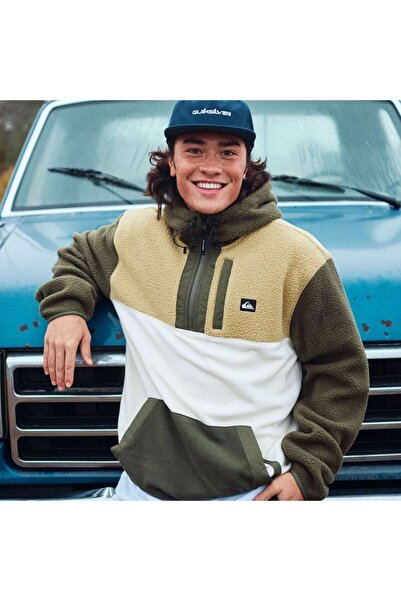 Quiksilver Ocean View Mix up Hoody Men's Green Fleece Men's Fleece Eqypf03073