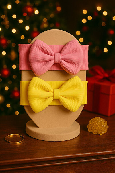 Pico Baby مجموعة من قطعتين من باندانا بفيونكة للفتيات الصغيرات والأطفال (وردي...