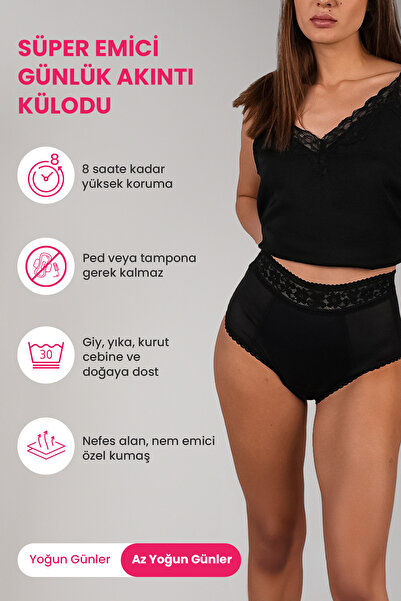 PEDDON Πακέτο ευκαιρίας προσφοράς με 3 τεμάχια Midi Ultra Hygienic καιρούργια εσώρουχα για την ημέρα, αδιάβροχα και αδιάβροχα εσώρουχα για την περίοδο της εμμήνου ρύσης