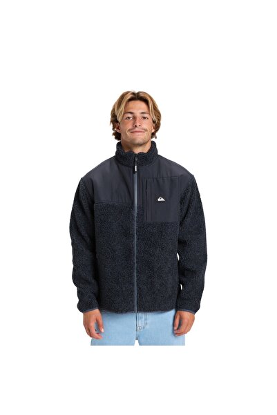 Quiksilver Shallow Water Fz Men's Black Fleece Jacket Men's Fleece Jacket Eqypf03076