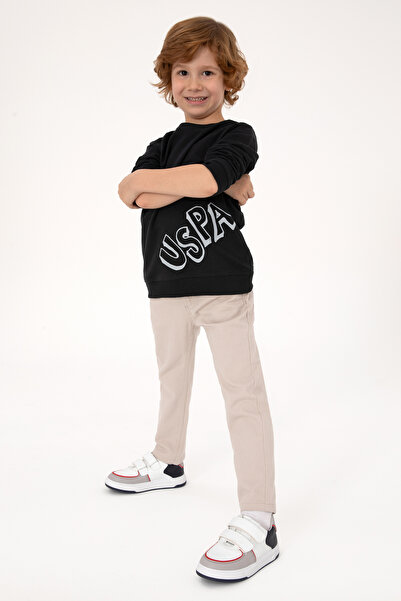 U.S. Polo Assn. بنطلون قماش ستون للأولاد 50317273-VR049