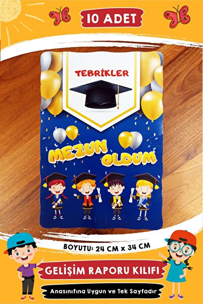 Etkinlikdenizi Gelişim Raporu Karne Kılıfı - Mezuniyet Temalı (10 Adet)