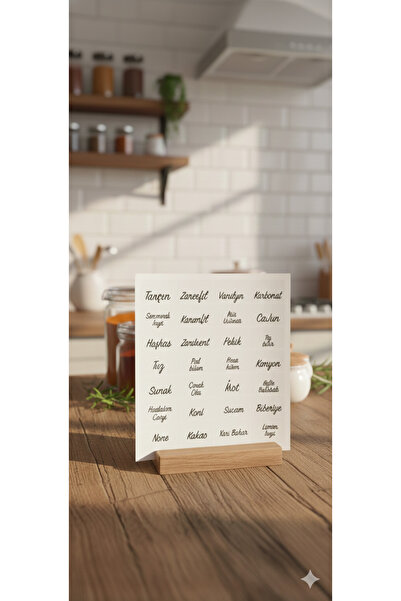 CELSEN HOME 28 Pieces of Product Spice Label Transparent Sticker Waterproof