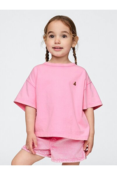 GAP Erkek Bebek Pembe Oversize T-Shirt