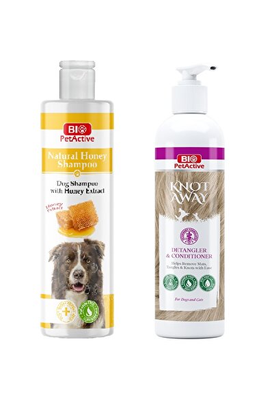 Bio PetActive Doğal Bal Özlü Köpek Şampuanı 400 ML + Knot Away Kıtık Açıcı Kr...