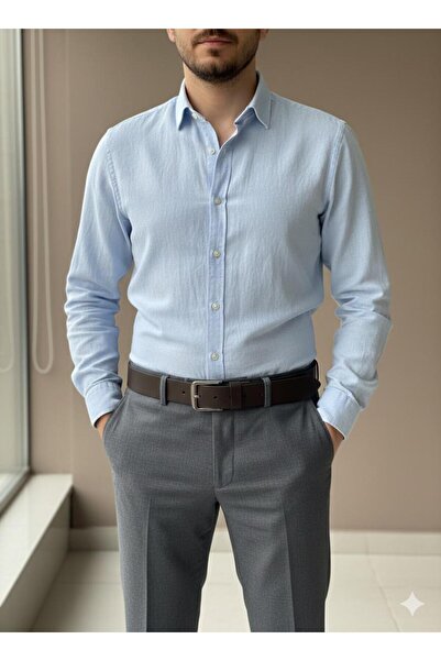 Mia Belt Erkek Kemer Kahverengi Kot ve Kanvasa Uygun 4cm