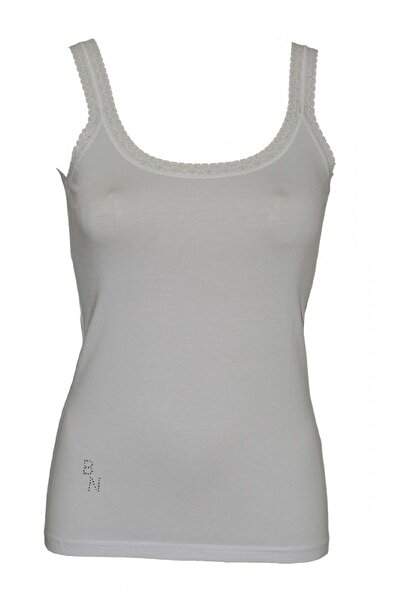 Belinay 0861 Μπλουζάκι με δαντέλα λευκό XL