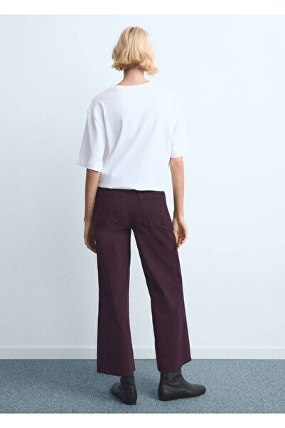 MANGO Woman Catherin yüksek belli culotte jean pantolon