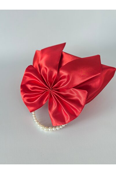 posst bag Geantă de mână pentru rochie de seară, tip portofoliu, cu fundă și perle