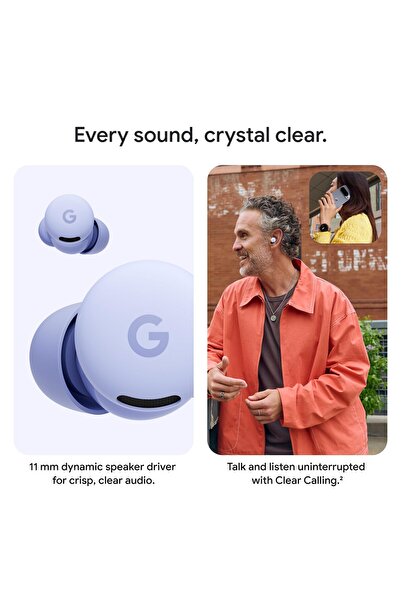 Google Pixel Buds 2a ANC Earbuds – Lightweight Fit, 20h Battery, Water Resistant