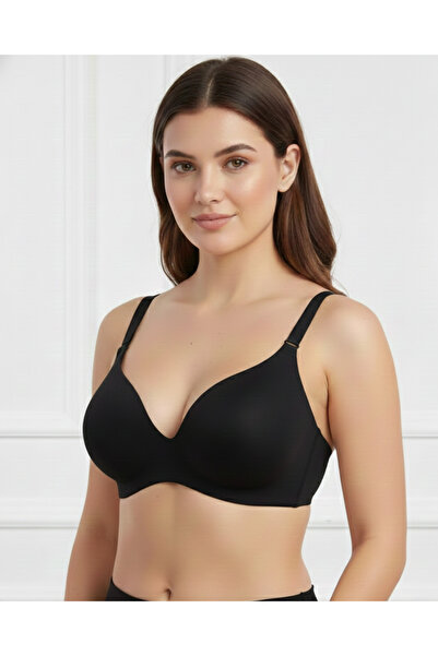 FK İÇGİYİM حمالة صدر FK نصف دعم مقطوعة بالليزر - أسود - 503