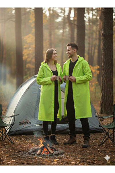 İMEXTECH Pelernă de ploaie unisex verde fistic apă rezistentă la vânt