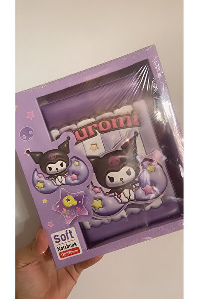 synshop Kuromi Squishy Magnet Soft Cover Striped Bookmark Spiral Notebook School Office Luxury Gift