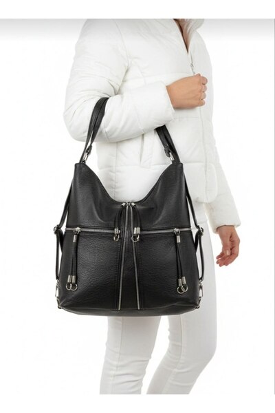 çantamgelsin Γυναικεία τσάντα από μαλακό τεχνητό δέρμα κρέμας, κατάλληλη για χρήση στο χέρι, στον ώμο και στην πλάτη