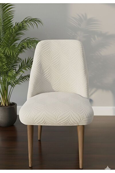 BASHTUGH TİCARET Mutfak Sandalye Kılıfı-Büyük Oval Likrali Tam Saran Yıkanabilir Lastikli Sandalye Örtüsü Chair Cover