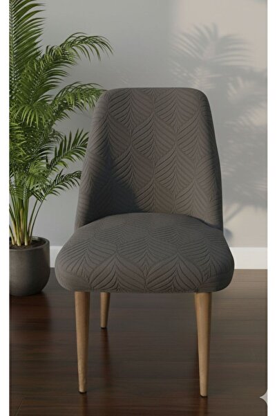 BASHTUGH TİCARET Mutfak Sandalye Kılıfı-Büyük Oval Likrali Tam Saran Yıkanabilir Lastikli Sandalye Örtüsü Chair Cover