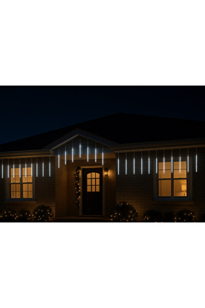 AUTO EMPIRE Star shower effect for modern decoration, shining 3M White LED Tubes, Christmas installation